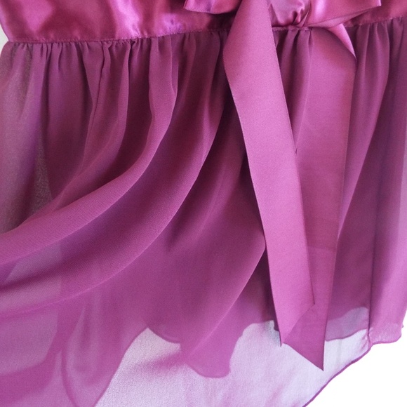 lingerie chiffon chemise L red violet - Picture 5 of 5